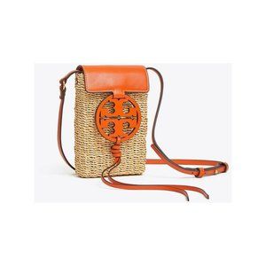 TORY BURCH Miller Straw Phone Crossbody